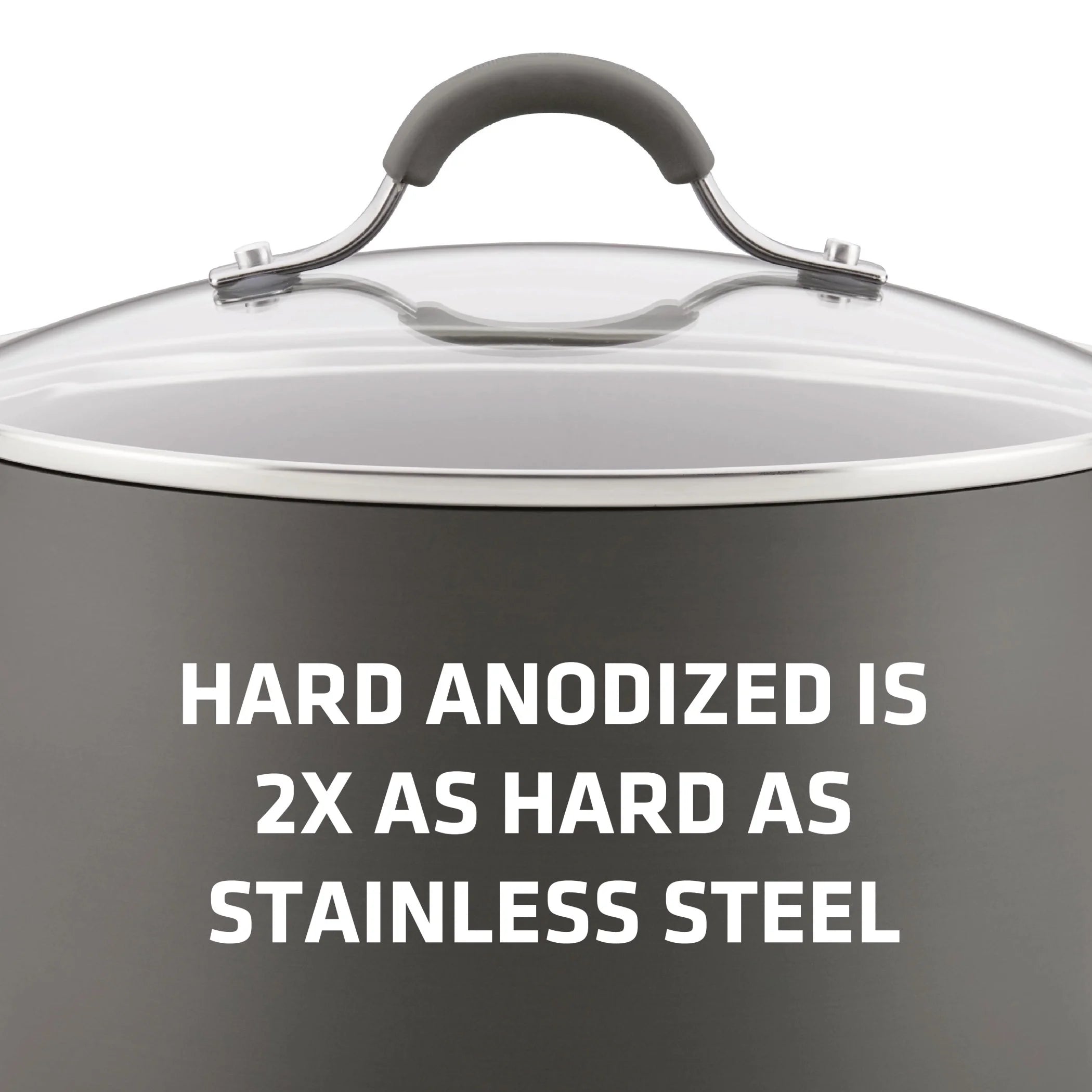 Circulon Radiance Hard-Anodized Nonstick Stockpot, 7.5-Quart, Gray I93138