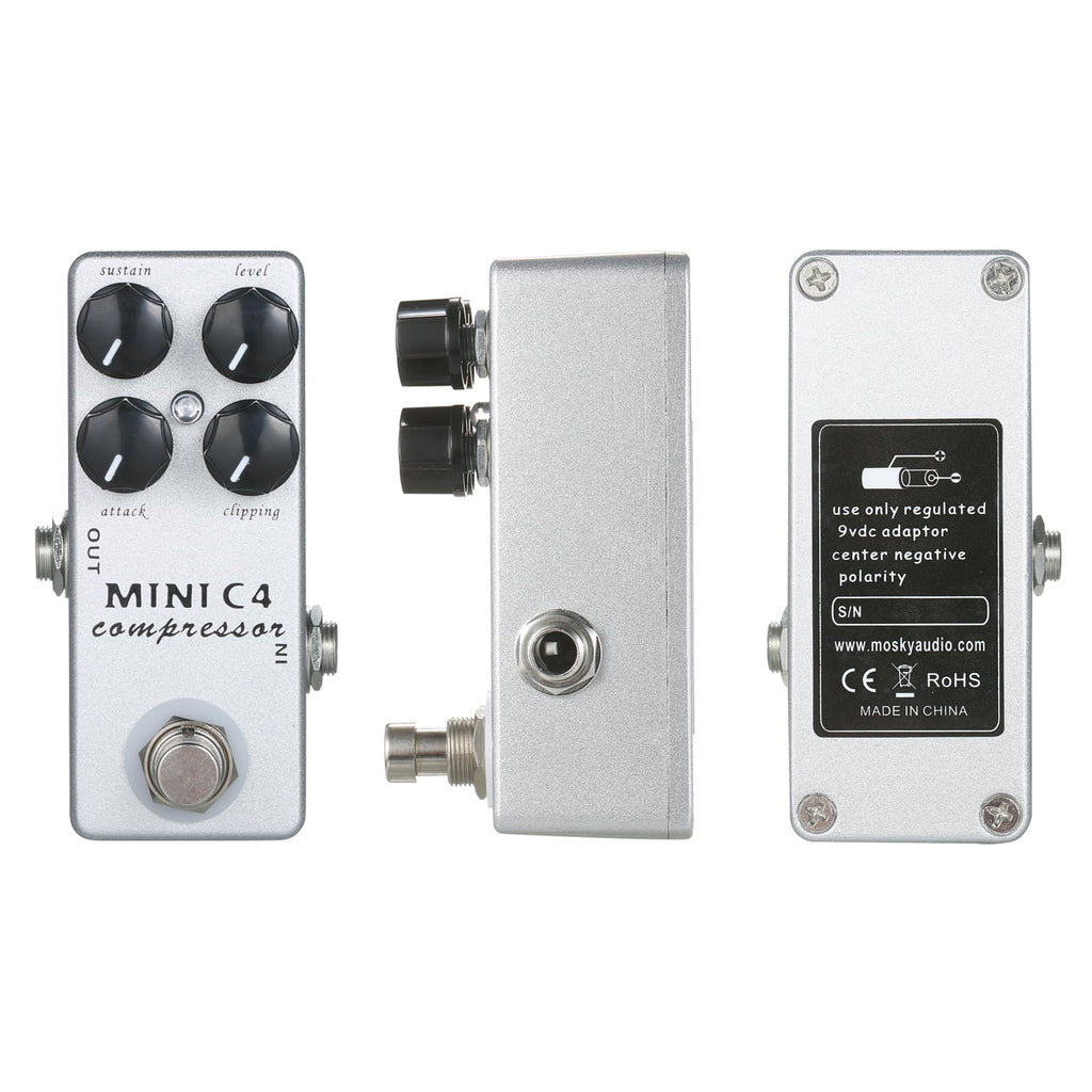 MOSKYAudio C4 Compressor Guitar Effect Pedal O8554