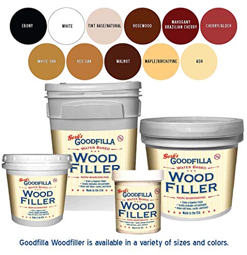 Water-Based Wood & Grain Filler - Neutral Base - 1 Quart by Goodfilla B198625