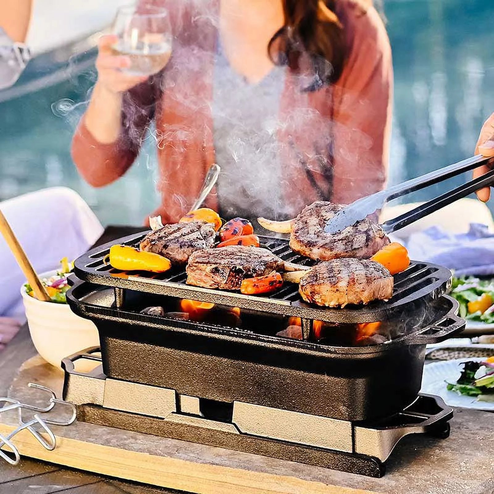 Lodge Cast Iron Sportsman's Pro Charcoal Grill B44995