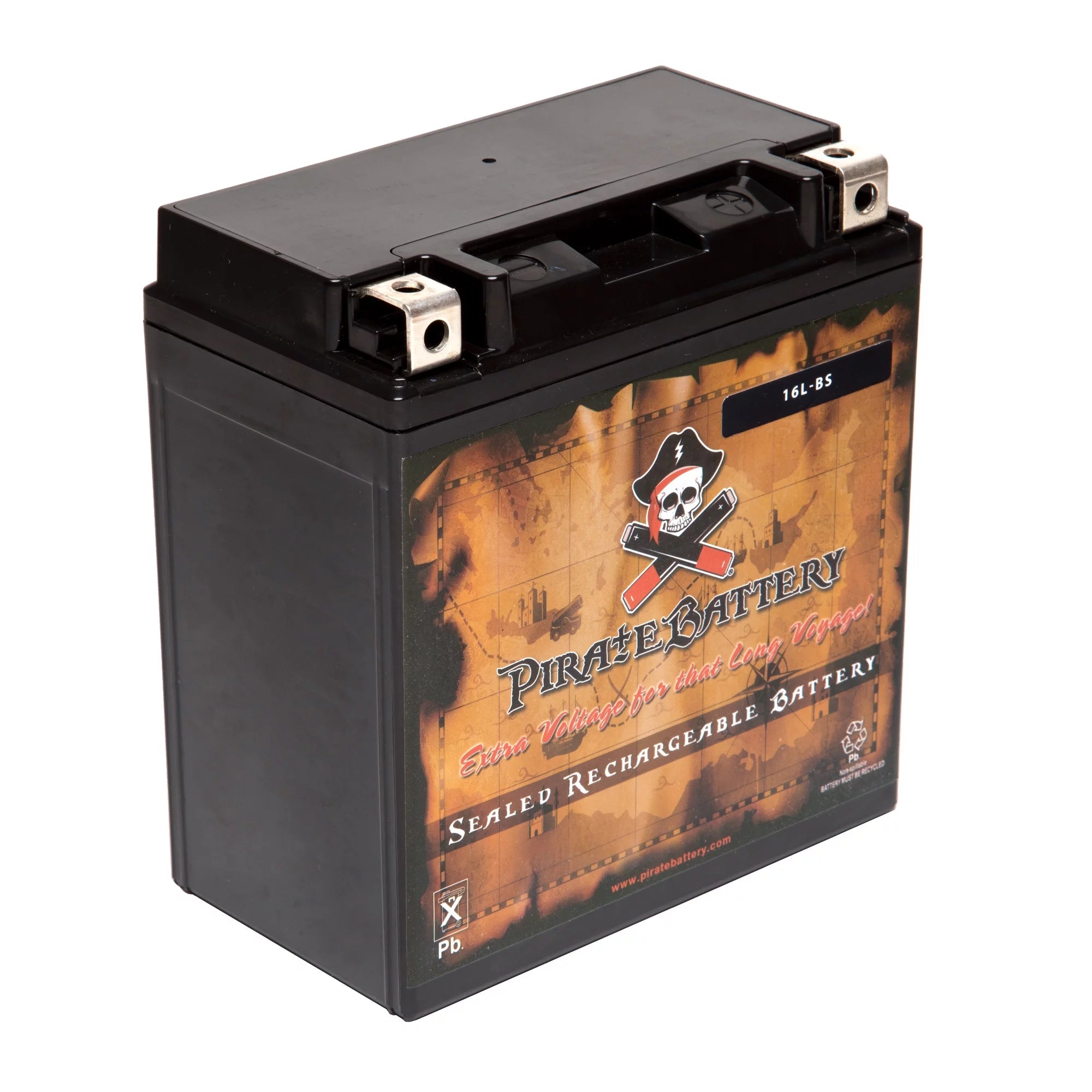 Pirate Battery YTX16L-BS (16L-BS 12 Volt,14 Ah, 230 CCA) Atv Battery for Kawasaki 300cc Klf300-b Bayou Cn 1993