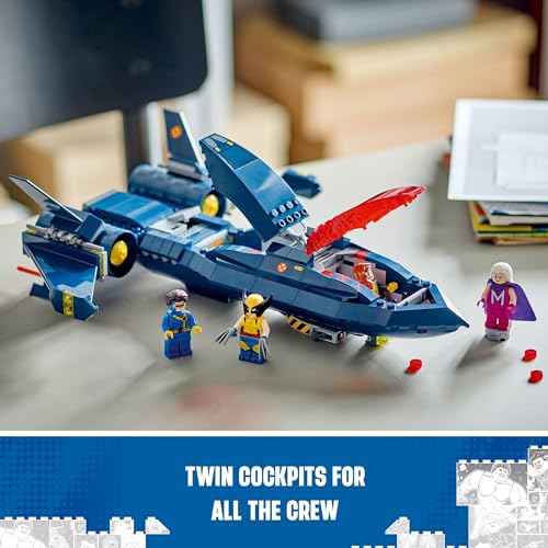 LEGO Marvel X-Men X-Jet Building Kit with 4 Minifigures, Ages 8+ T6691