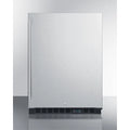Built-in undercounter commercial refrigerator with SS interior, door, and cabinet