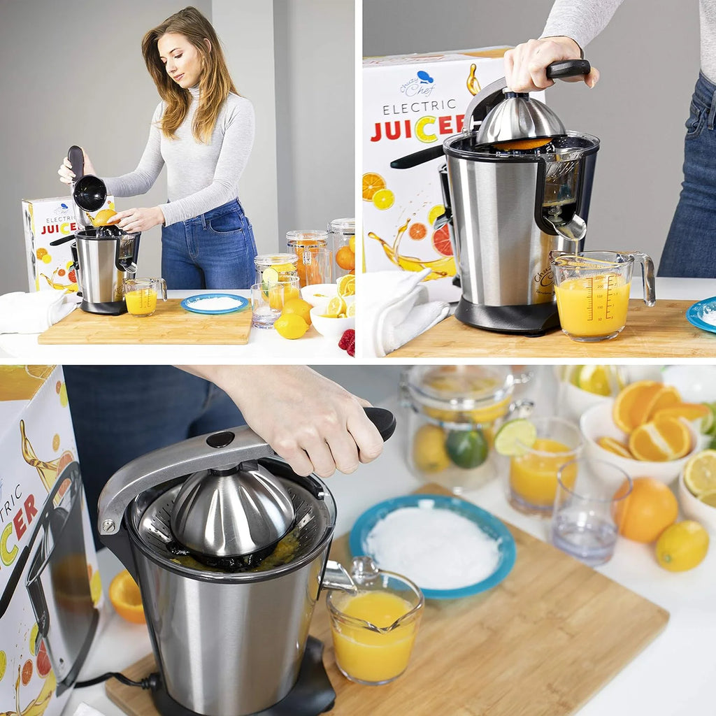 Electric Citrus Juicer Stainless Steel Fruit Squeezer for Orange Lemon Lime B3206