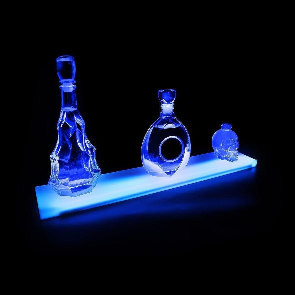 LED Lighted Liquor Bottle Display Shelf 24-inch Acrylic with Remote L99427