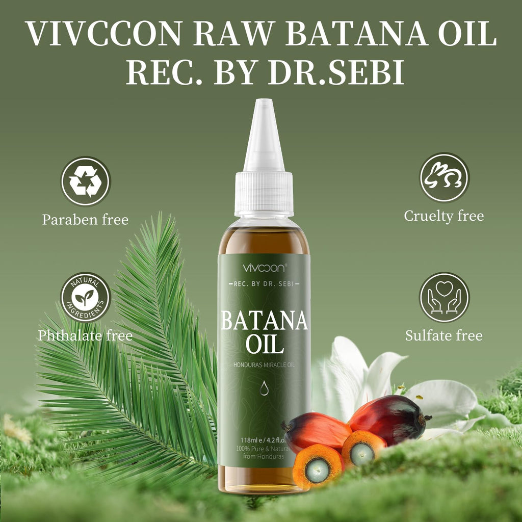 Batana Oil for Hair Growth, 100% Pure Natural, Dr. Sebi Organic Oil from Honduras, 4.2oz Q74112