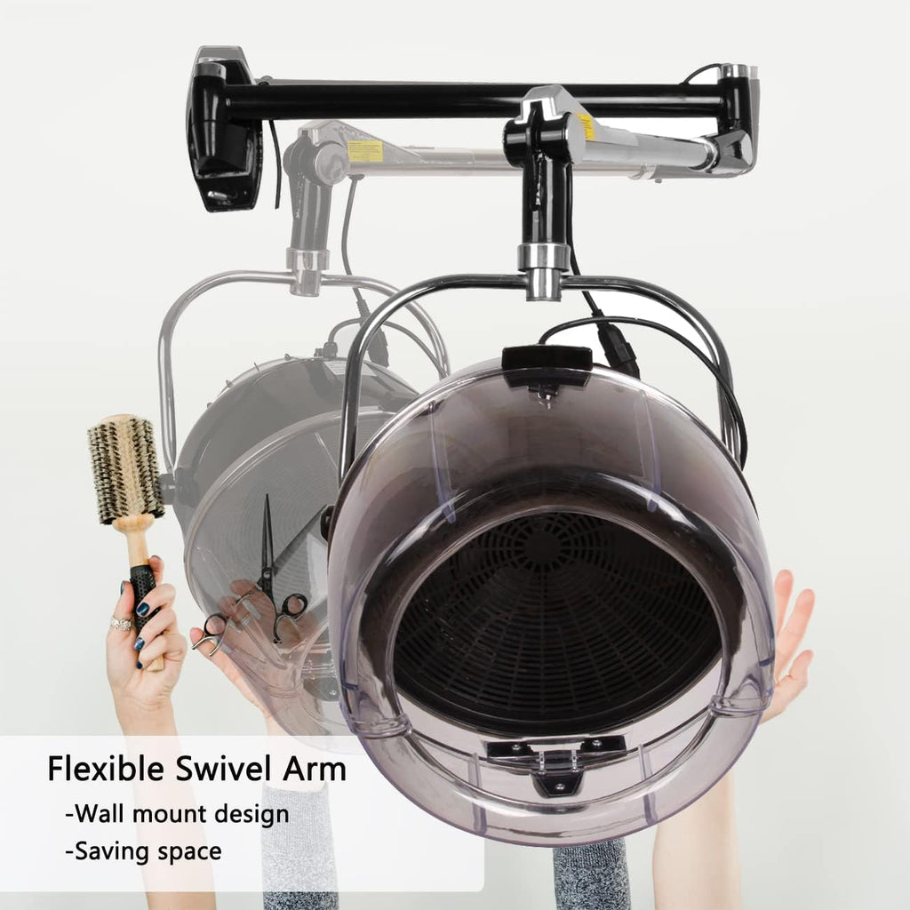 Samger Retractable 900W Wall Mounted Hair Hood Dryer with Swivel Arm A801024