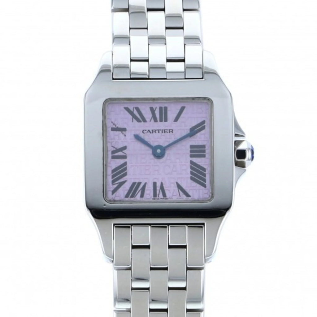 Pre-Owned Cartier Santos de Moiselle 2008 Christmas Limited Purple Dial Watch Women's (Good)