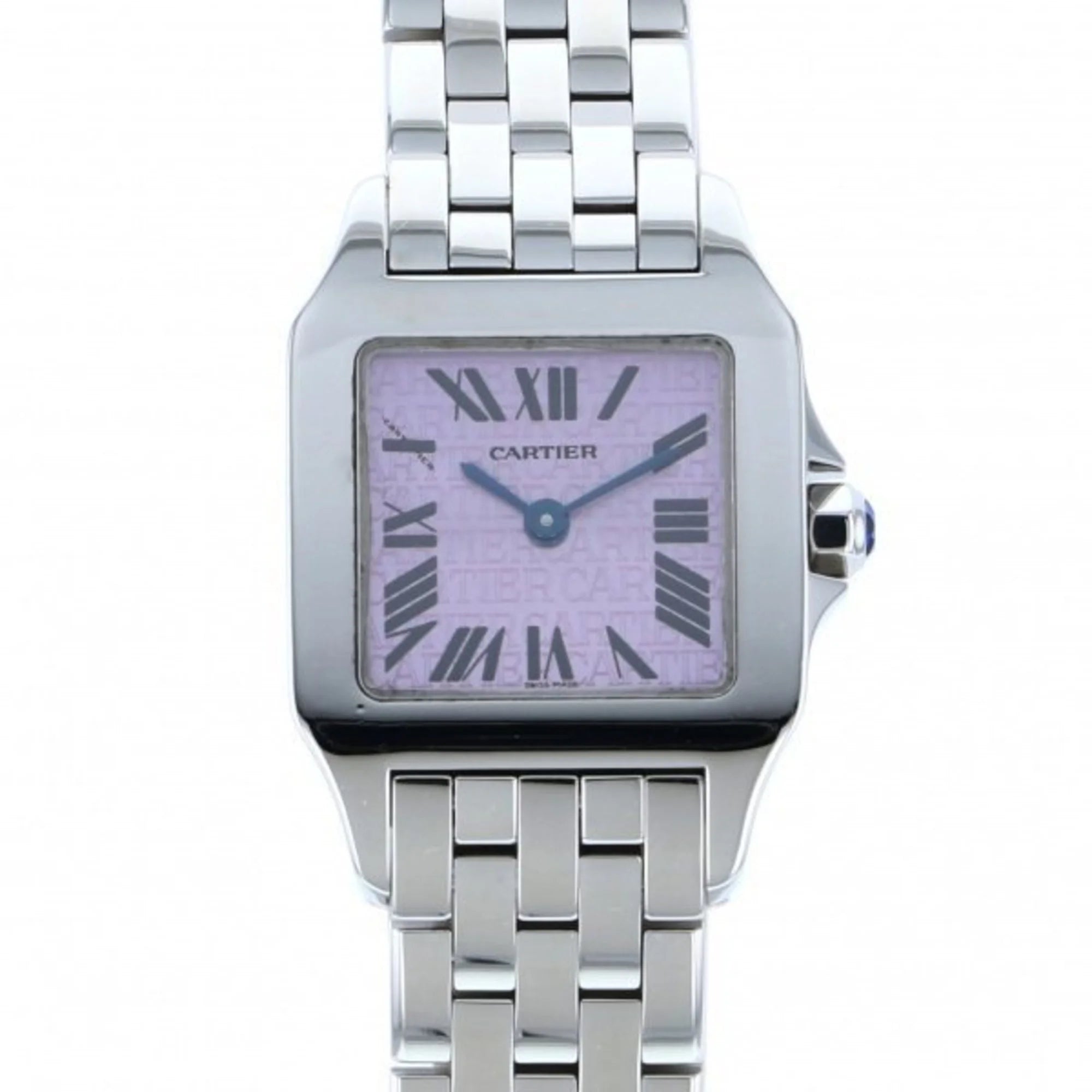 Pre-Owned Cartier Santos de Moiselle 2008 Christmas Limited Purple Dial Watch Women's (Good)