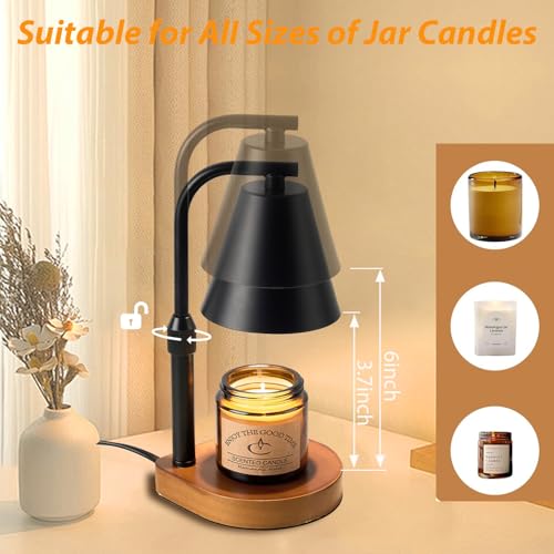 Electric Candle Warmer Lamp with Timer, Dimmable, Adjustable Height, White R498935