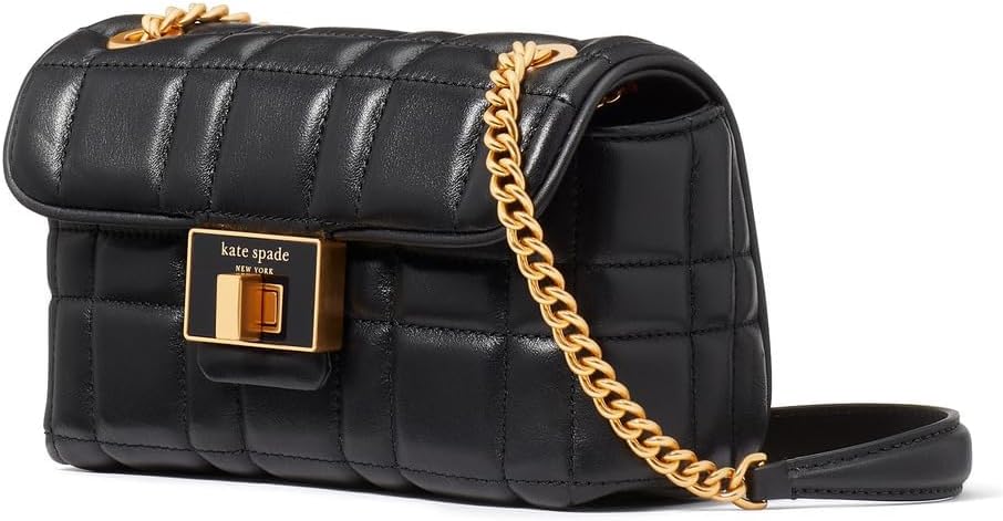 Kate Spade New York Evelyn Quilted Leather Small Shoulder Crossbody Black One Size