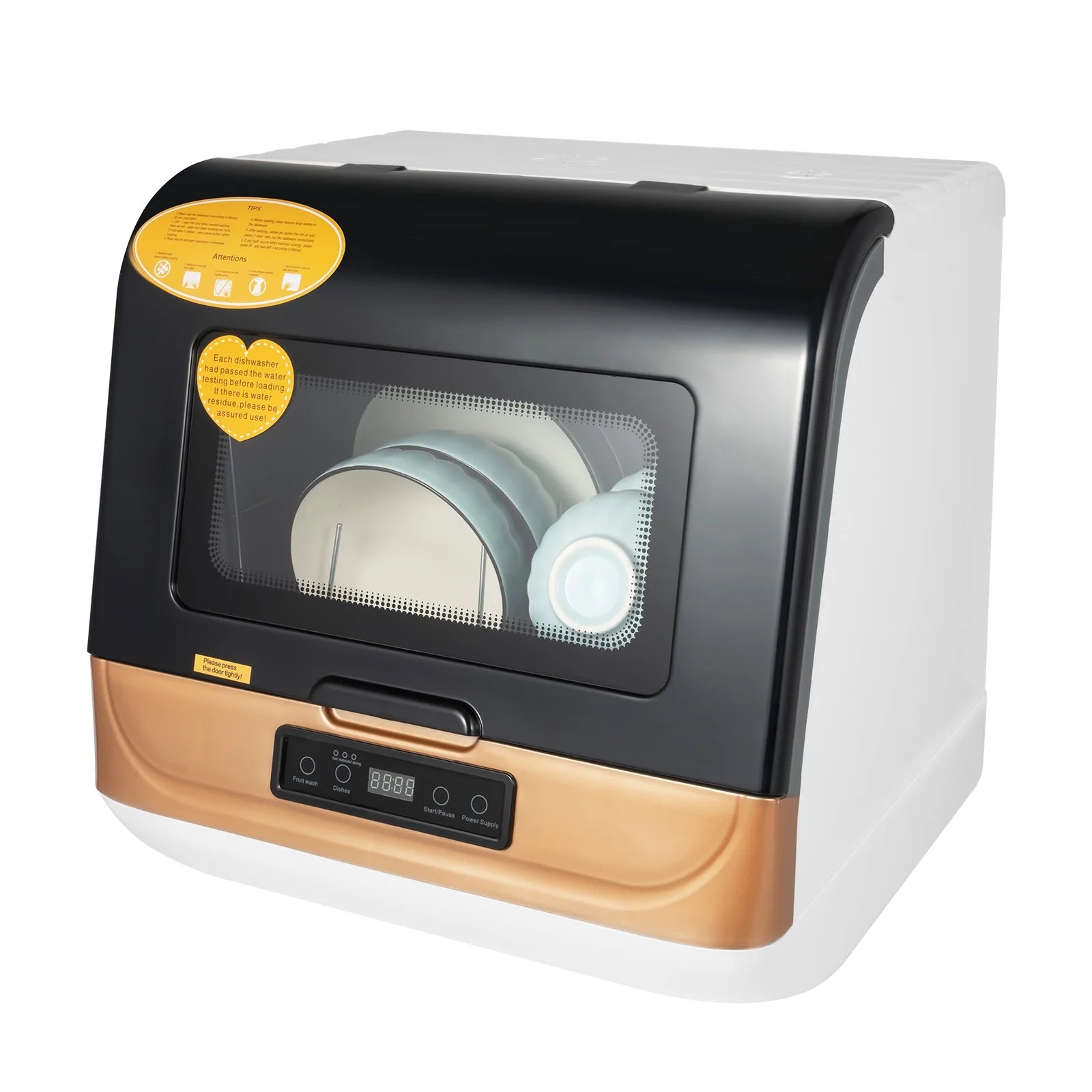 1200W Countertop Dishwasher Portable with 4 Programs T918
