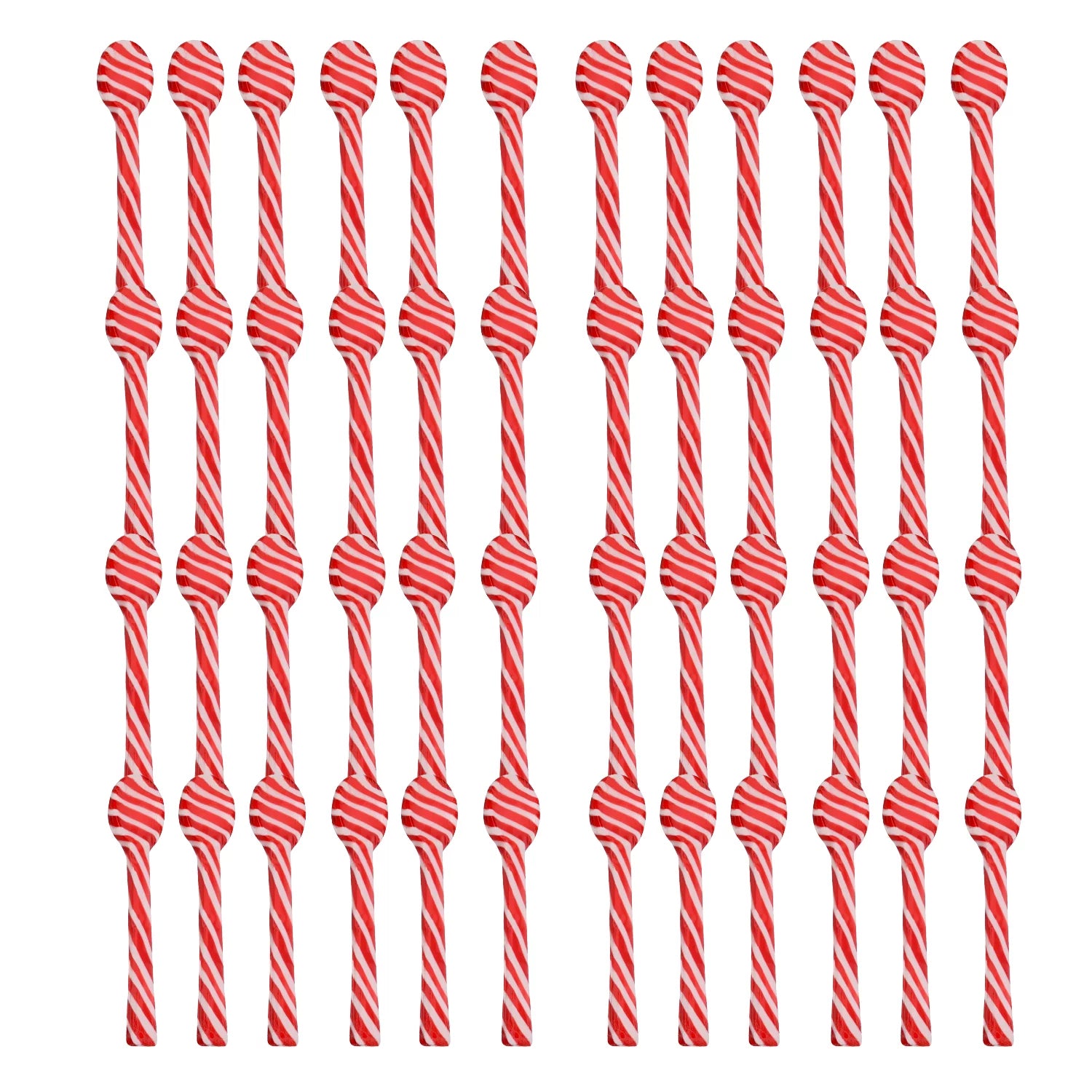 Candy Cane Spoon Edible Hard Candy Spoons Peppermint Flavor for Hot Chocolate Coffee Stirring Candies Christmas Holiday Stockings Birthday Party Favor 48ct (8 Boxes, 6ct each) & CUSTOM Storage Carrier