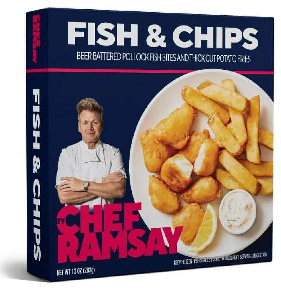 Gordon Ramsay Fish and Chips Frozen Meals 9.5oz, 10-Pack K409647