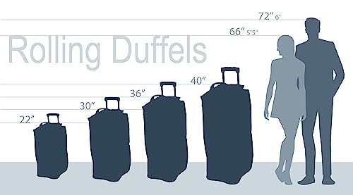 Rockland Drop Bottom Rolling Duffel Bag, Navy, 40-Inch Z748