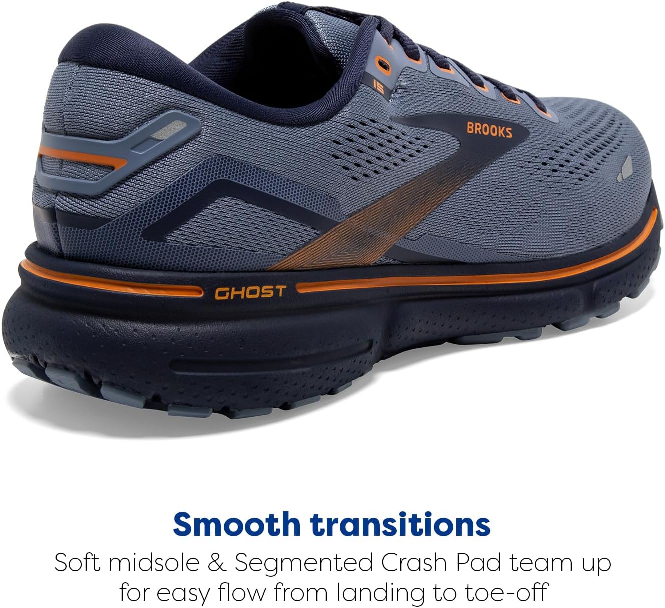 Brooks Men's Ghost 15 Neutral Running Shoe, Wide H16302