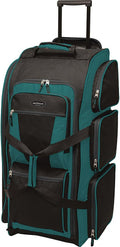 Travelers Club Luggage Rolling Duffel, Teal, 30"