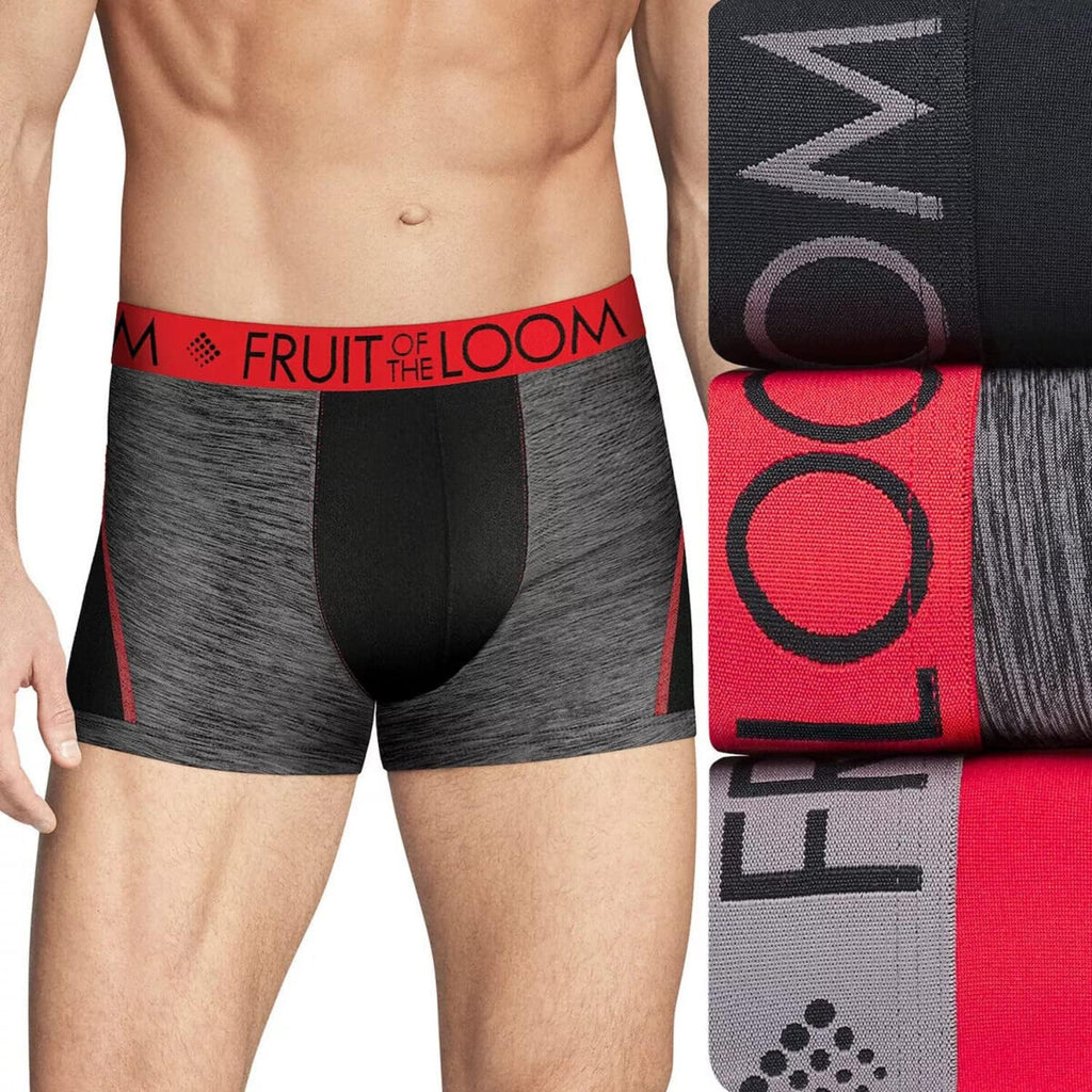 Fruit of the Loom Men's Breathable Cotton Boxer Briefs 3 Pack, Medium I46881