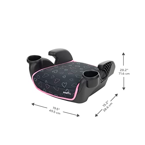 Evenflo GoTime No Back Booster Car Seat, Forward Facing, Static Black Q5518