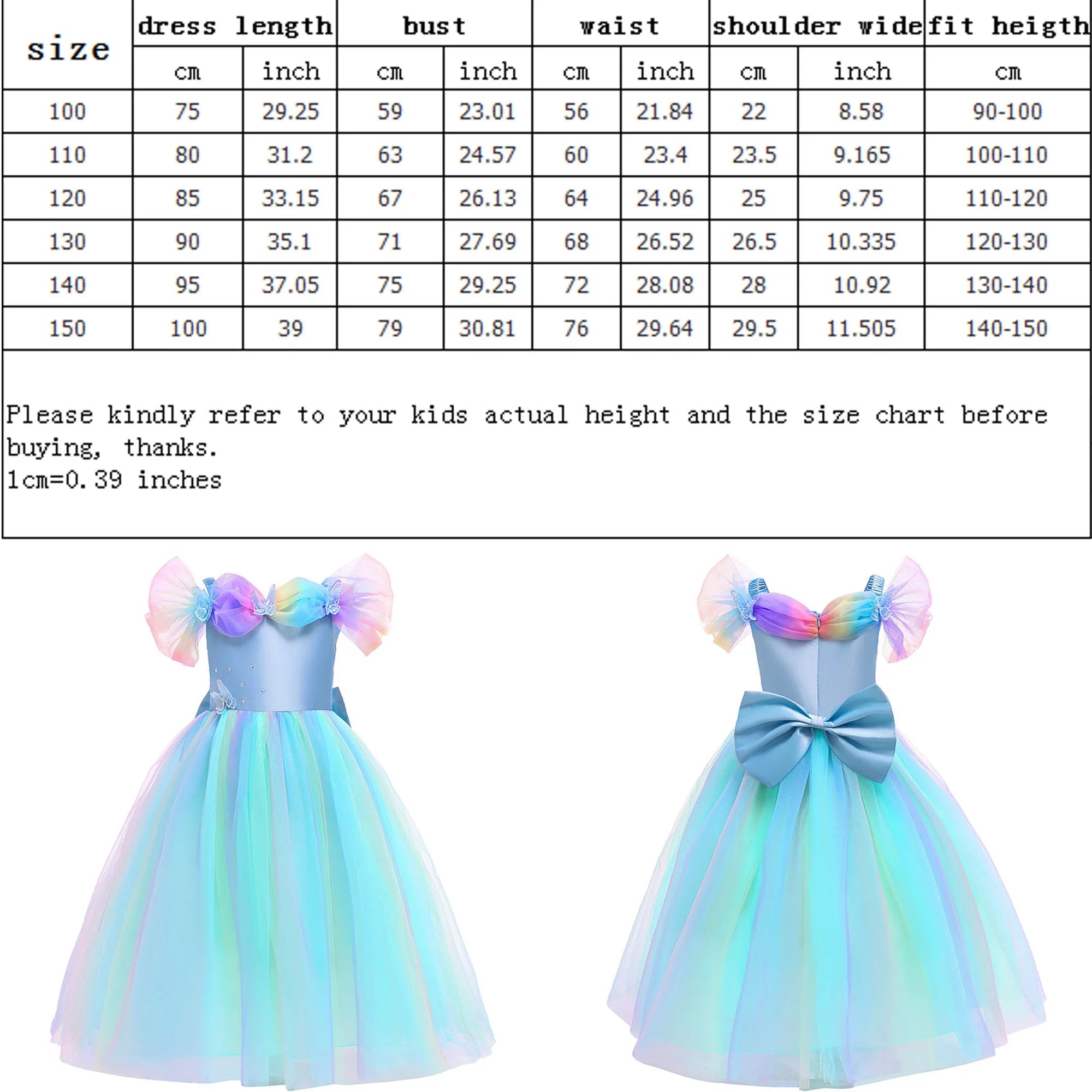Princess Costume for Girls Fancy Party Dress Up Outfit K56759