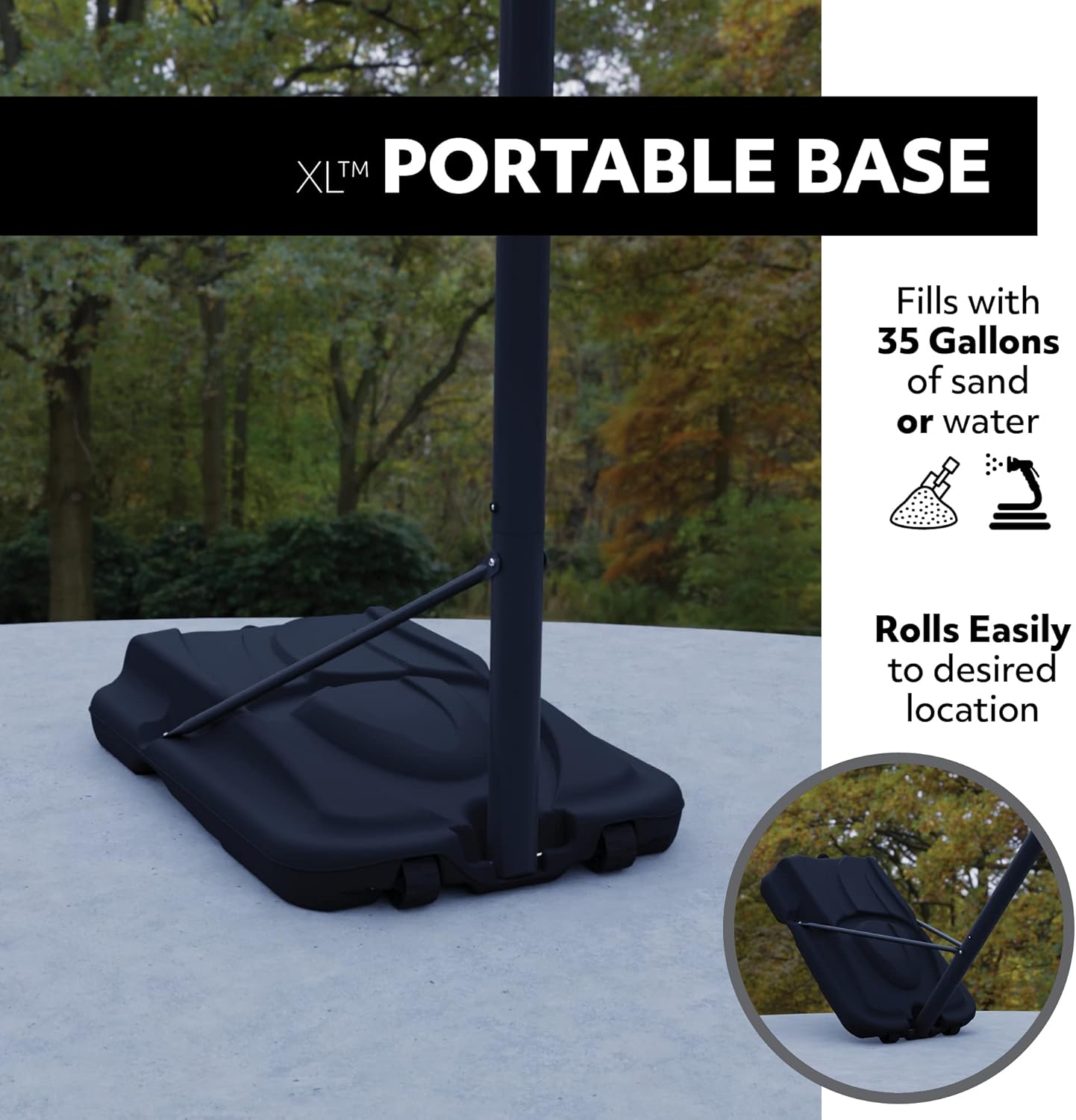 Lifetime 71546 Portable Basketball System, 44 Inch Shatterproof Backboard Q99817