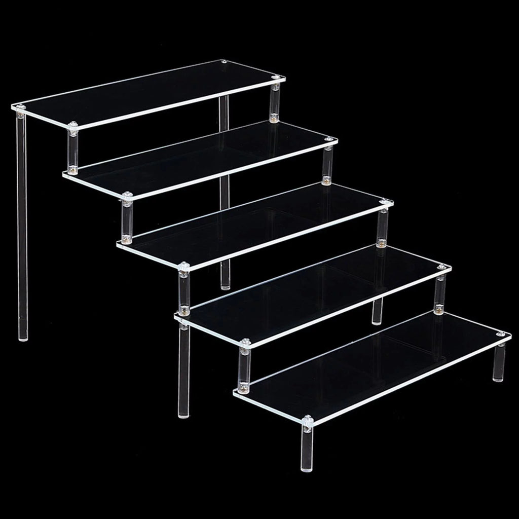 Transparent Acrylic Display Riser Shelf, 5 Tier E11517