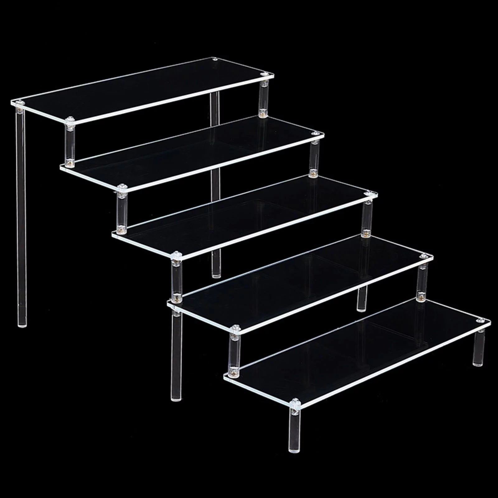 Transparent Acrylic Display Riser Shelf, 5 Tier E11517