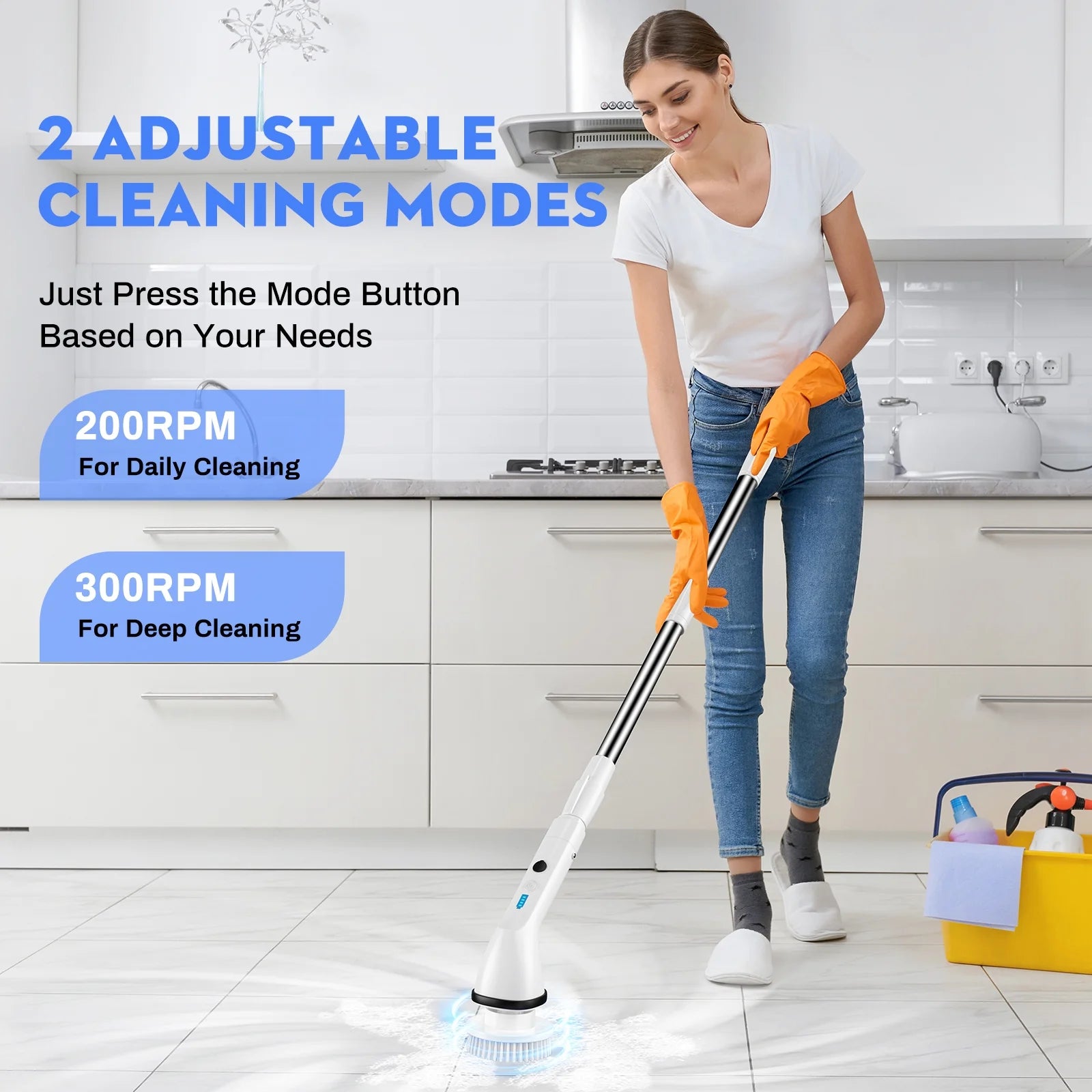 VAVSEA Electric Spin Scrubber Cleaning Brush for Bathroom, 51 inch R775