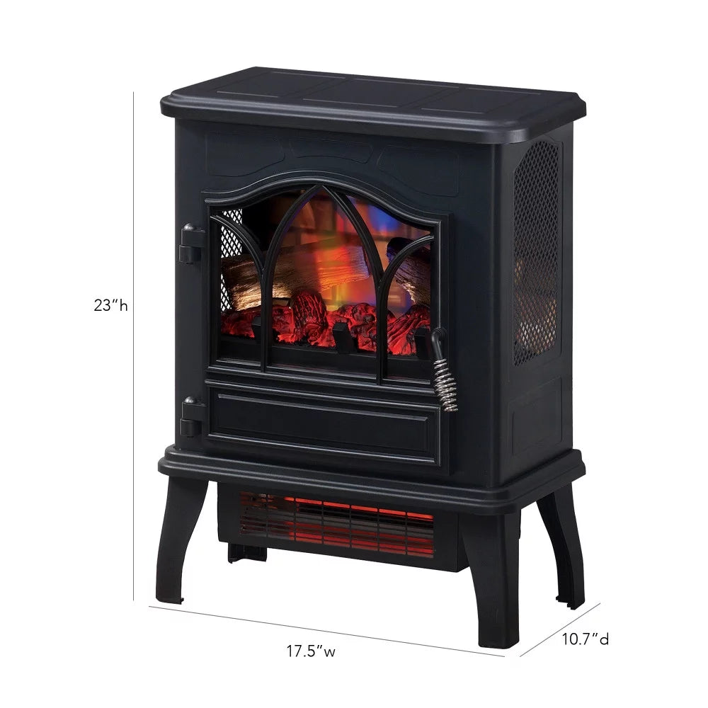Duraflame 3D Infrared Quartz Electric Fireplace Stove Heater, Black K755