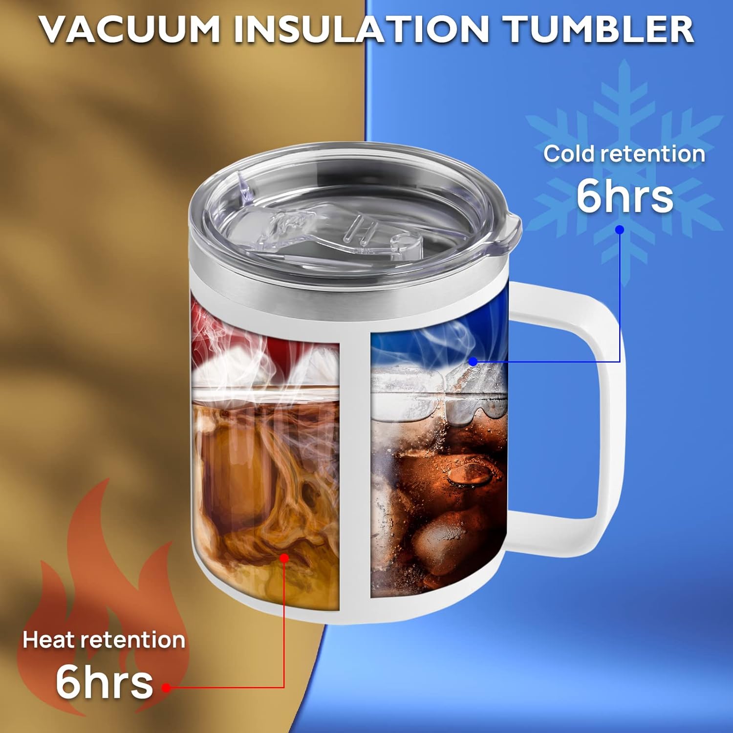 Lagute 12 Oz Sublimation Blank Mug Set, Stainless Steel Double Wall Insulated, 4 Pack F6435