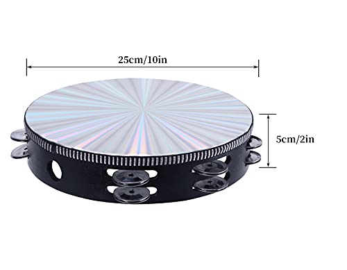 Radiant 10 Inch Tambourine with Double Row Jingle Hand Drum J629