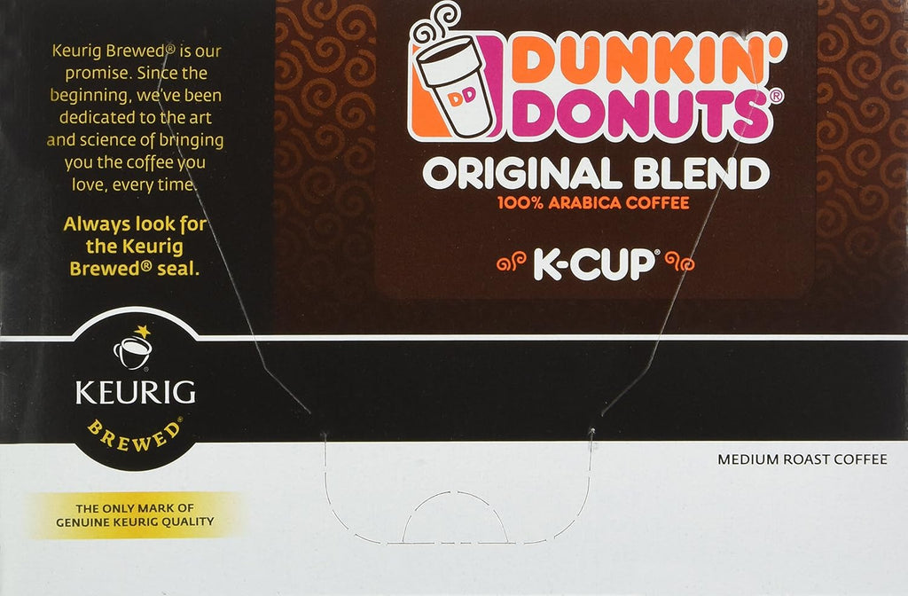 Dunkin' Donuts Original Blend Medium Roast Coffee, 12 K Cups for Keurig V4223
