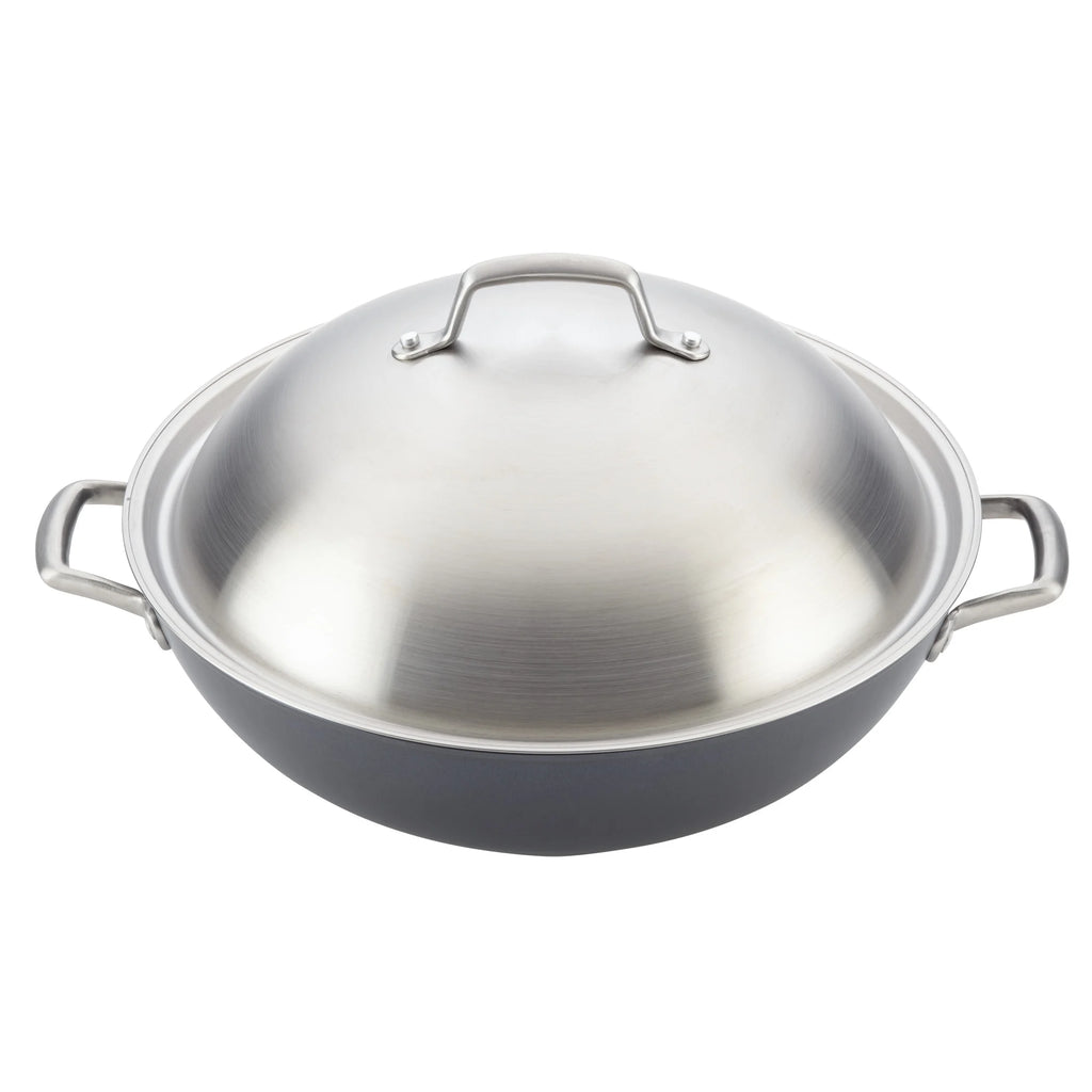 Anolon Accolade Forged Hard-Anodized Nonstick Wok with Lid, 13.5-Inch D69168