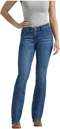 Wrangler Women's The Ultimate Riding Willow Mid Rise Bootcut Jean - Jennifer Blue