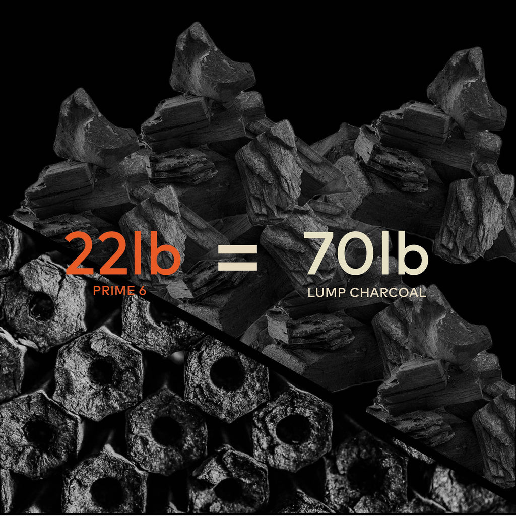 Prime 6 Long Burning Charcoal - 22lbs N62723
