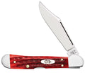 CASE 10307 Pocket Worn 3.63" Blade Red Bone Handle Mini Copperlock Knife