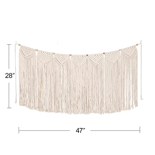 Macrame Curtain Valance for Bedroom Living Room Kitchen Wall Decor K3148