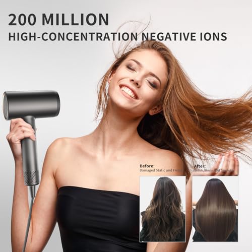 Negative Ionic Hair Dryer with Diffuser and Magnetic Nozzle B1254