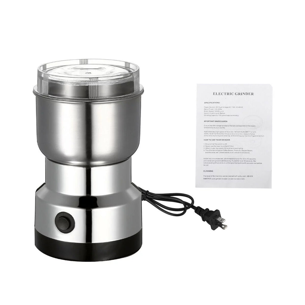 Stainless Steel Electric Coffee Grinder for Beans Spices and Nuts C8189