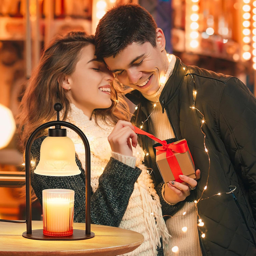 Candle Warmer Lamp with Timer, Dimmable, 2 Bulbs for Jar Candles H856