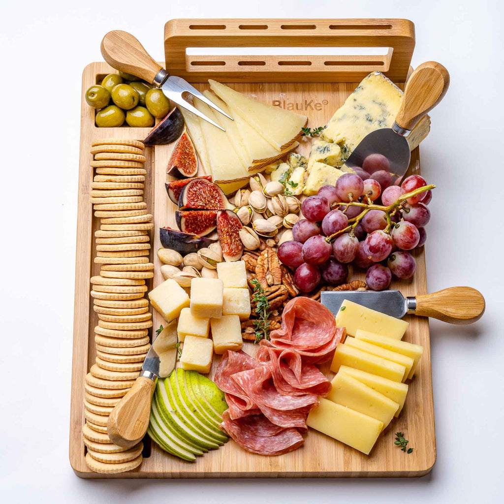 BlauKe® Bamboo Cheese Board and Knife Set 14x11 inch M157312