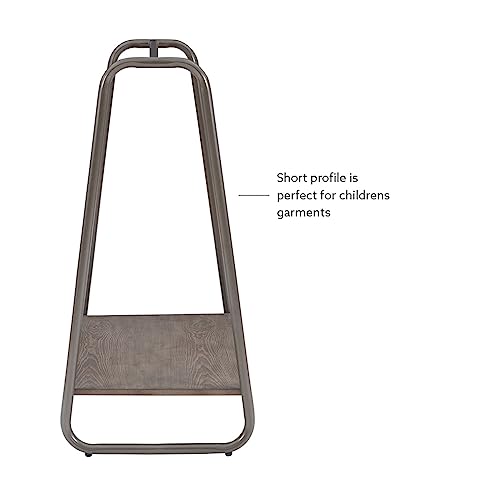 Linon Richter Modern Clothing Rack with Wooden Shelf F6213