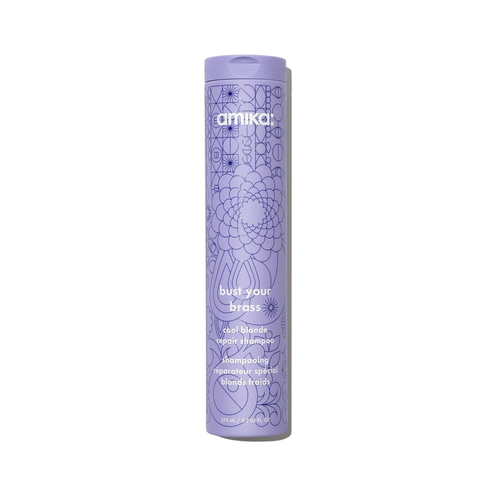 amika bust your brass cool blonde repair shampoo & conditioner, 275ml R784