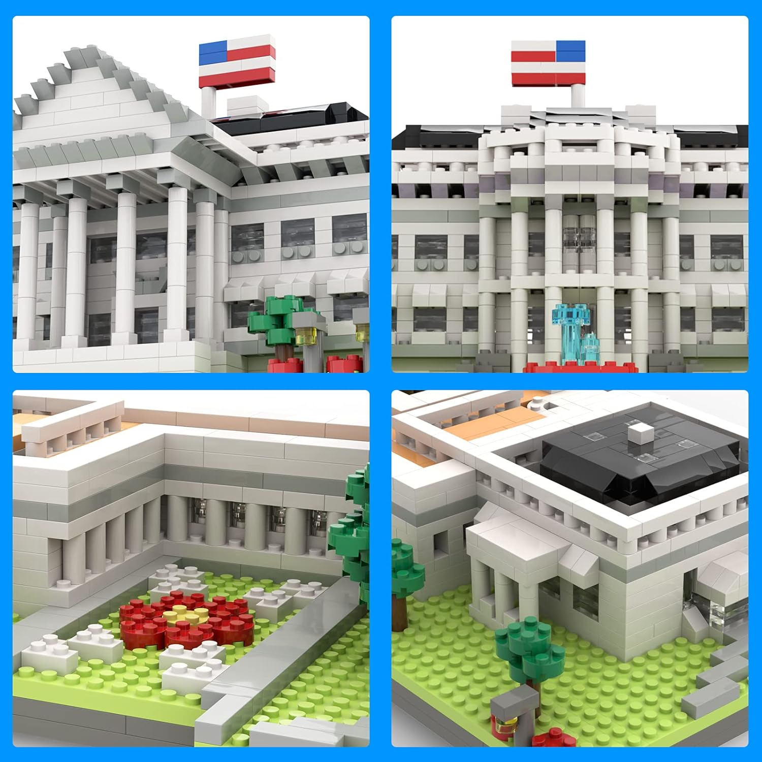 SEMKY Micro Mini Blocks White House Landmark Model Set Building Toys for Kids and Adults X346