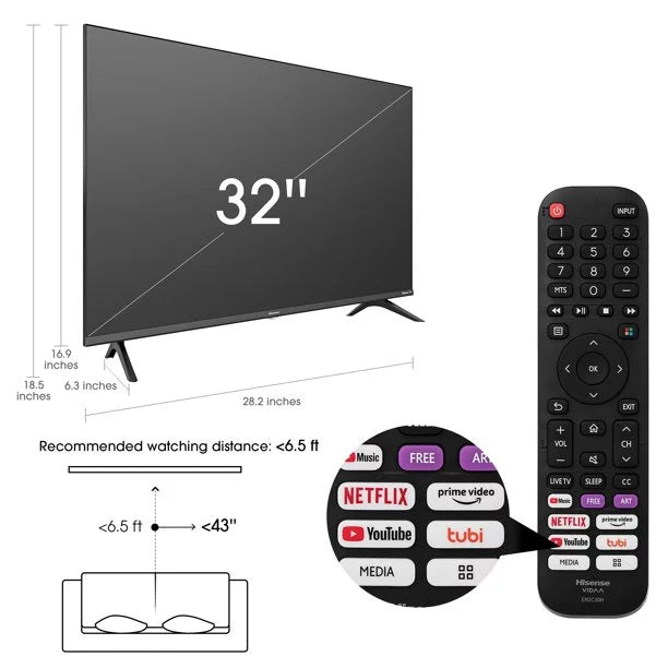 Hisense 32" Class A4 Series HD Smart TV W921