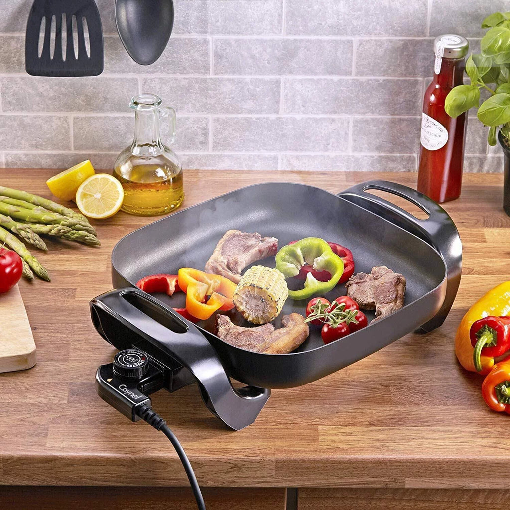 Caynel 12 Inch Nonstick Electric Skillet with Glass Lid S541514