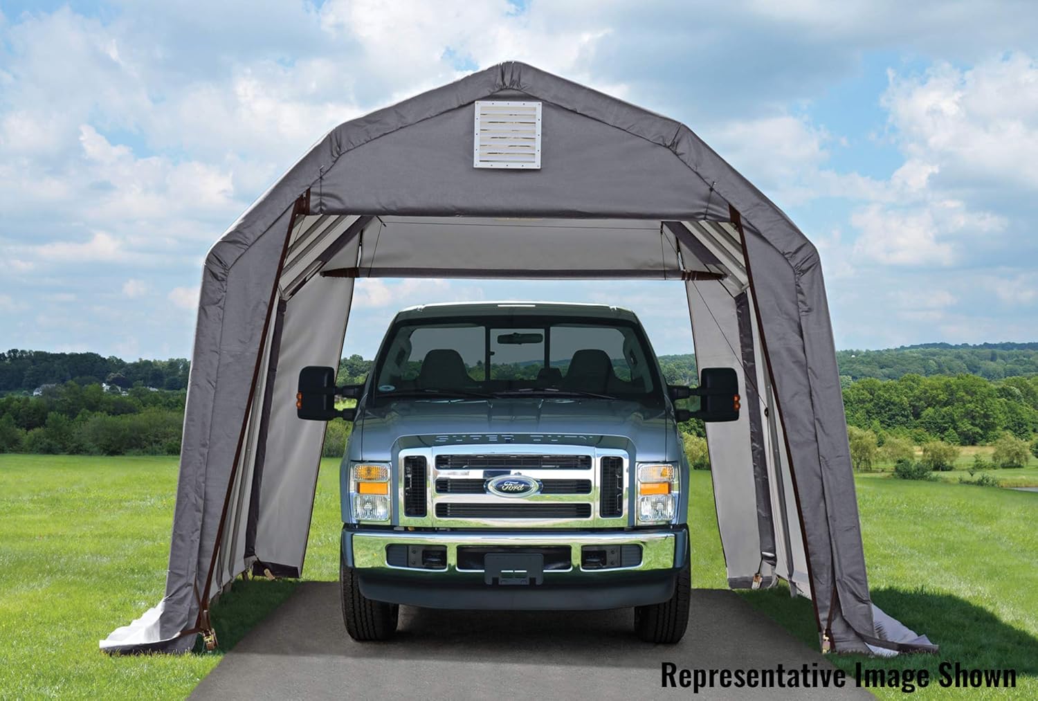 ShelterLogic 90153 Grey 12'x24'x11' Barn Shelter M501