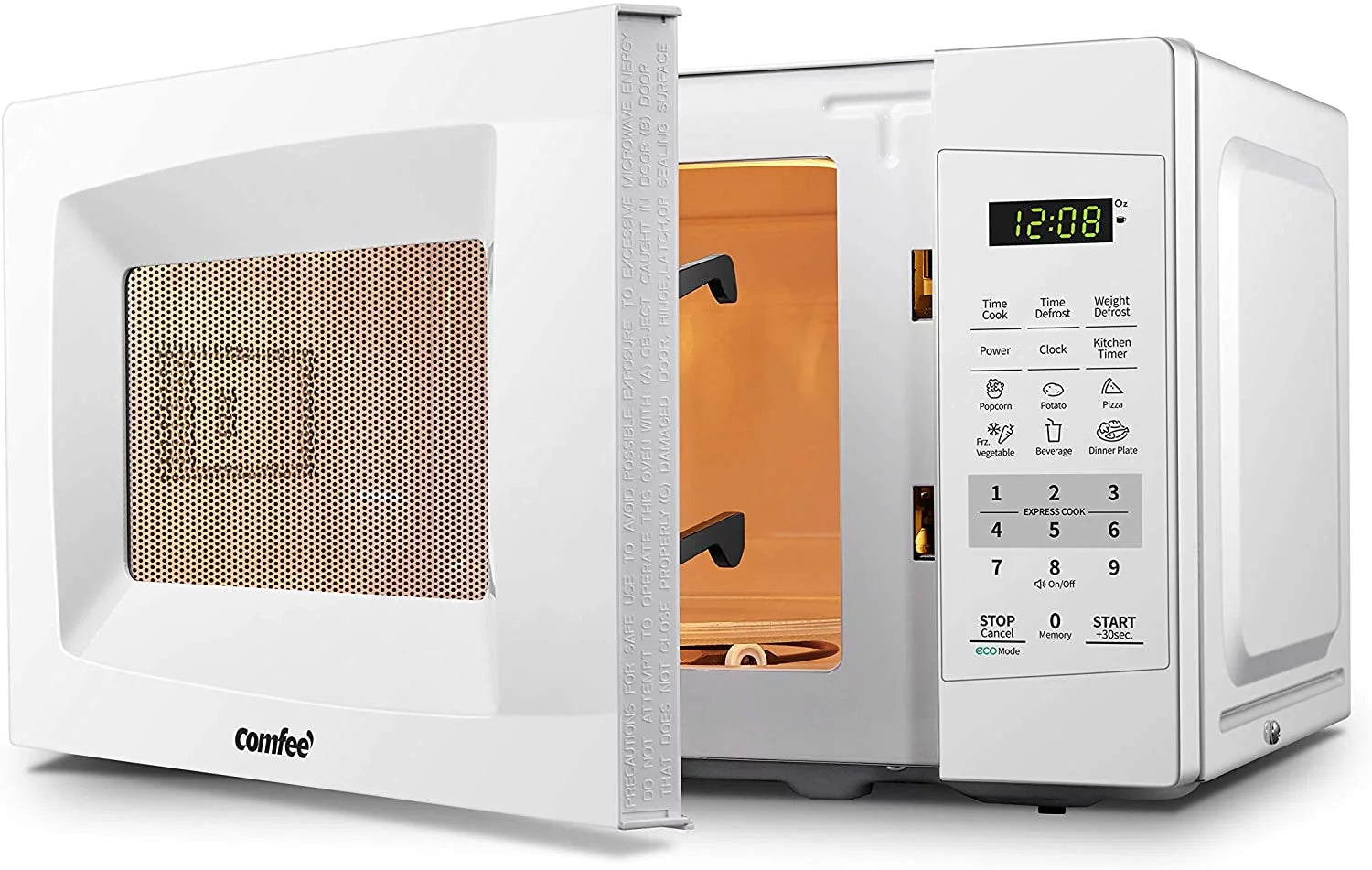 COMFEE' EM720CPL-PM Countertop Microwave Oven 0.7 Cu Ft 700W Pearl White Y98670