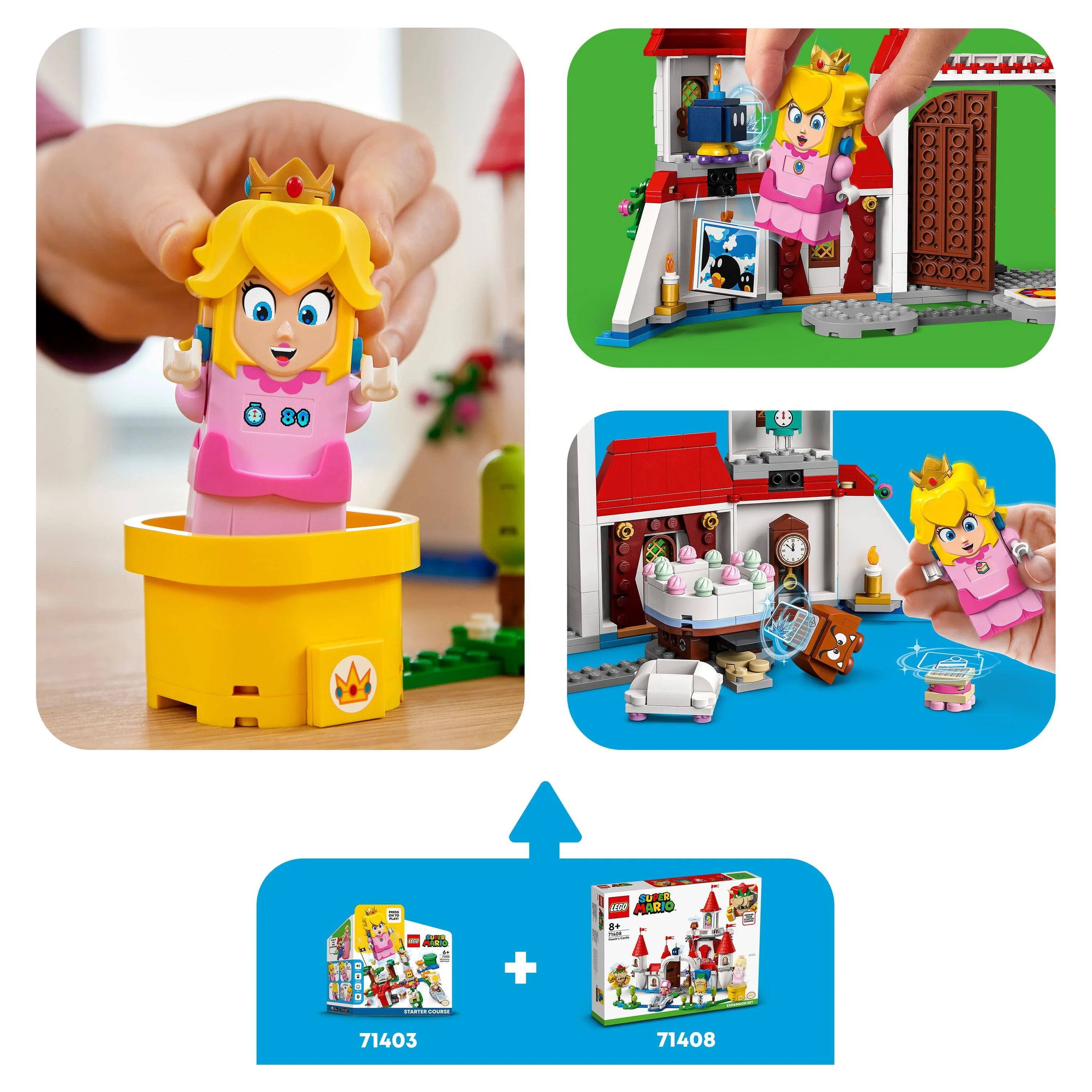 LEGO Super Mario Peach’s Castle Expansion Set 71408, Buildable Toy for Kids 8+ N8010