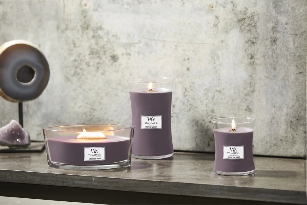 WoodWick Amethyst & Amber Ellipse Candle I85022
